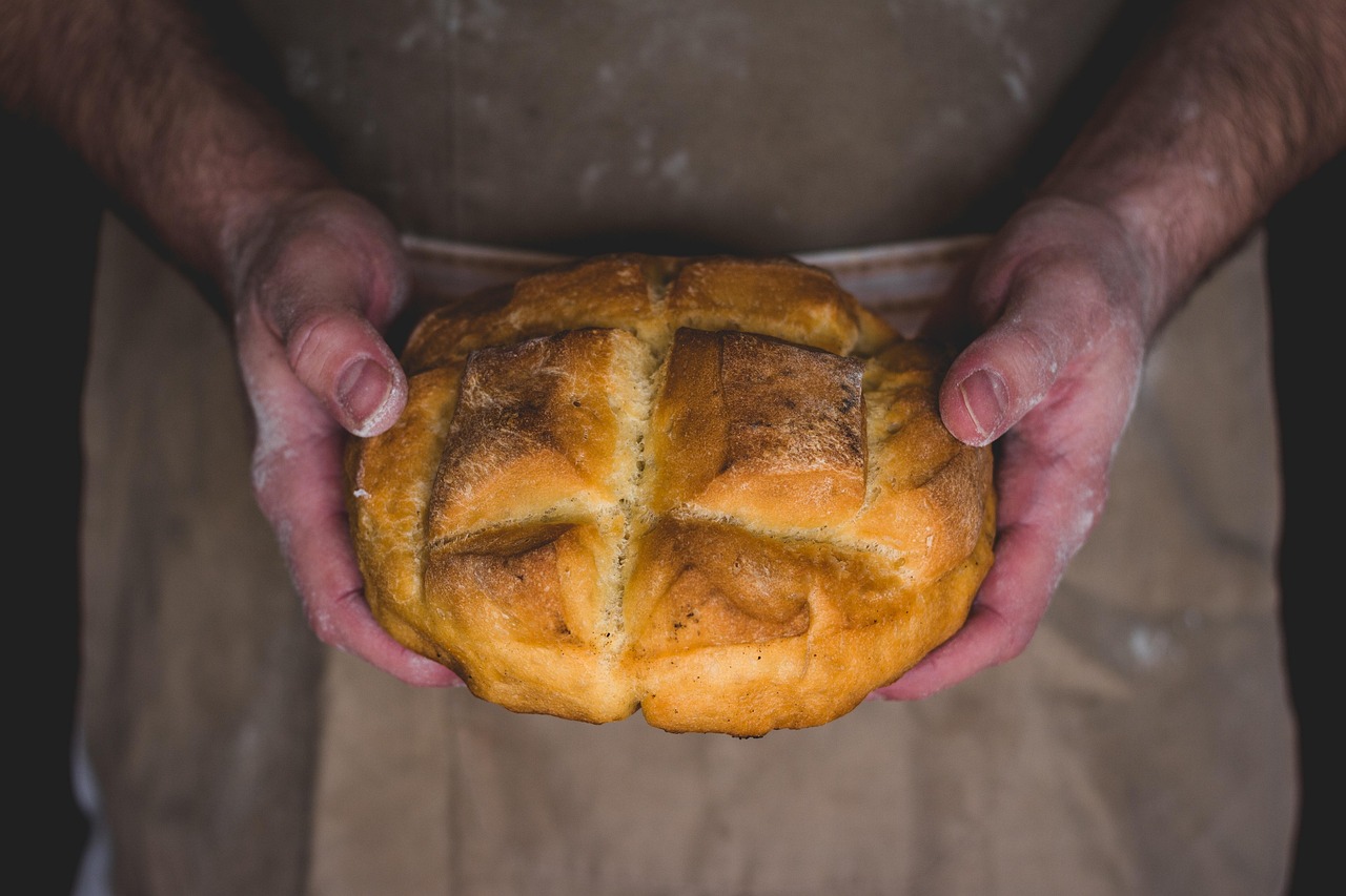 Fresh pastries and bread selection