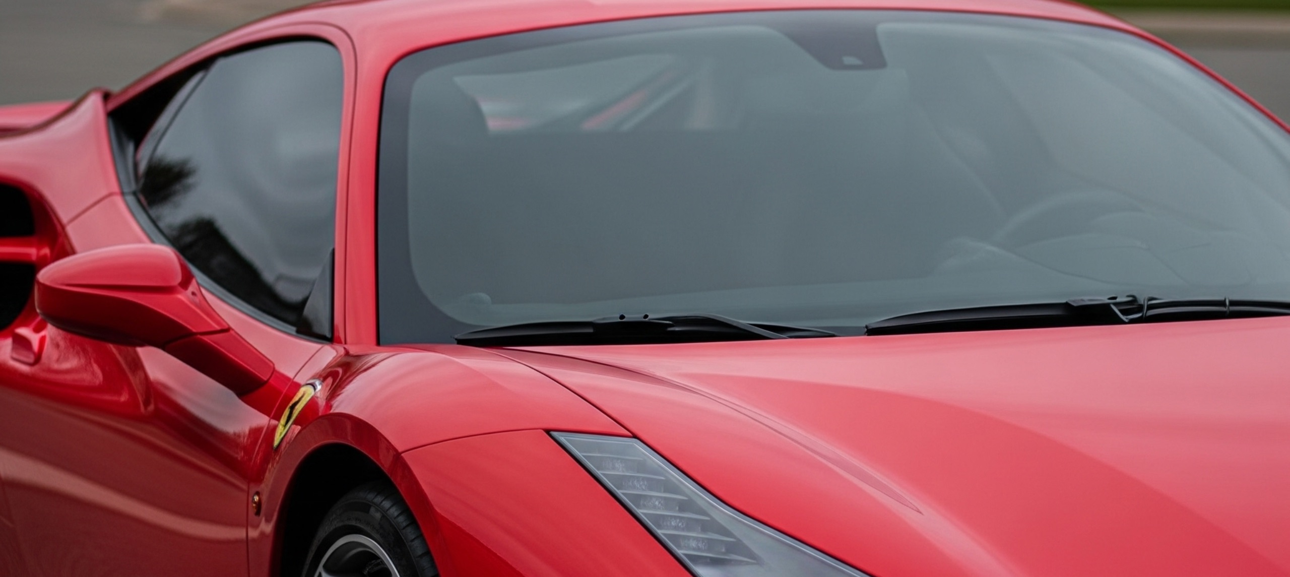 Third panoramic sporty car with tint